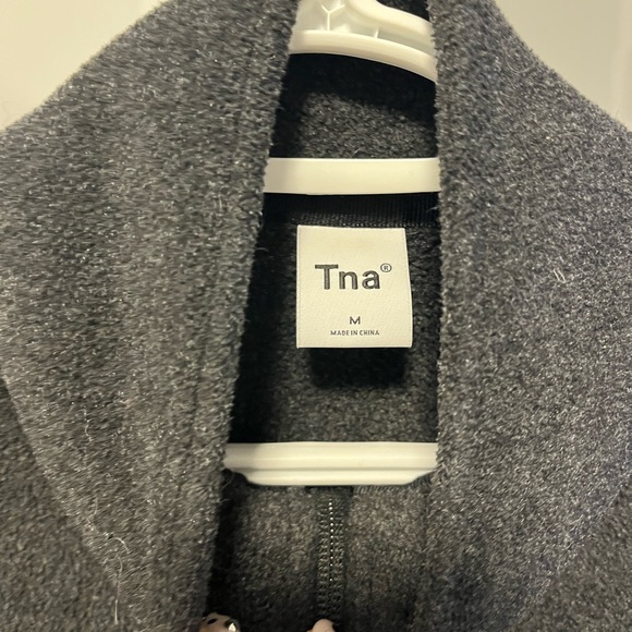 TNA Charcoal Gray Zip-Up Jacket - Picture 2 of 2
